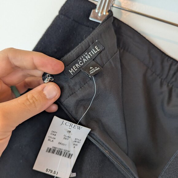 NWT J. Crew Mercantile Wool Blend Skirt, Sz 4 - Picture 2 of 4